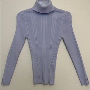 WHBM Lavender Transfer Ribbed Turtleneck Sweater (NWT)